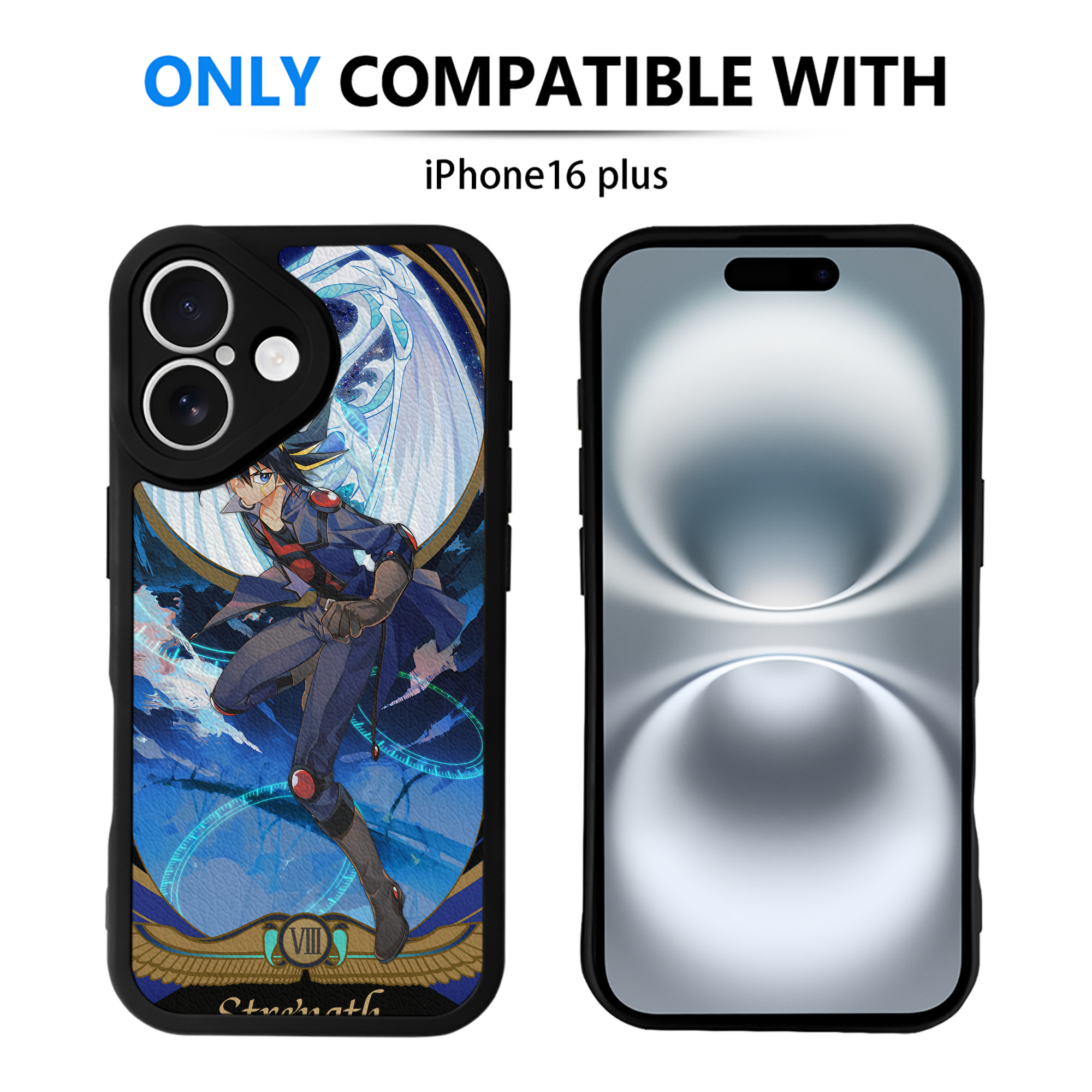 （画像用） 遊☆戯☆王 Yu-Gi-Oh! 【iPhone 16シリーズ対応】シリコンスマホケース（レザー調） 材質：シリコン